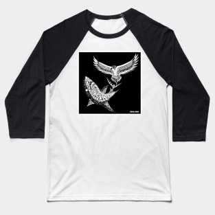 crouching shark hidden eagle ecopop Baseball T-Shirt